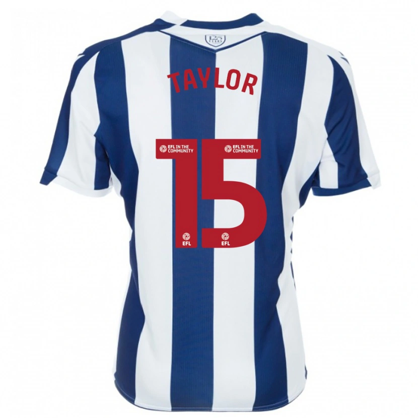 Danxen Mulher Camisola Caleb Taylor #15 Azul Marinho Branco Principal 2025/26 Camisa