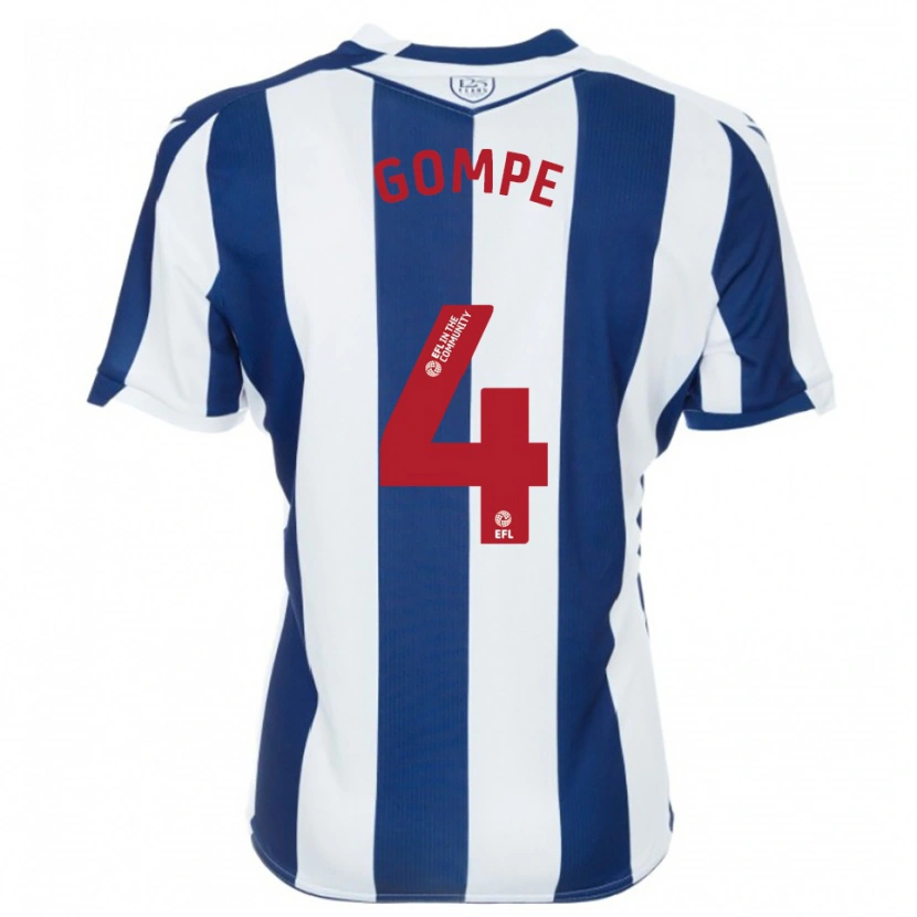 Danxen Mulher Camisola Shane Gompe #4 Azul Marinho Branco Principal 2025/26 Camisa