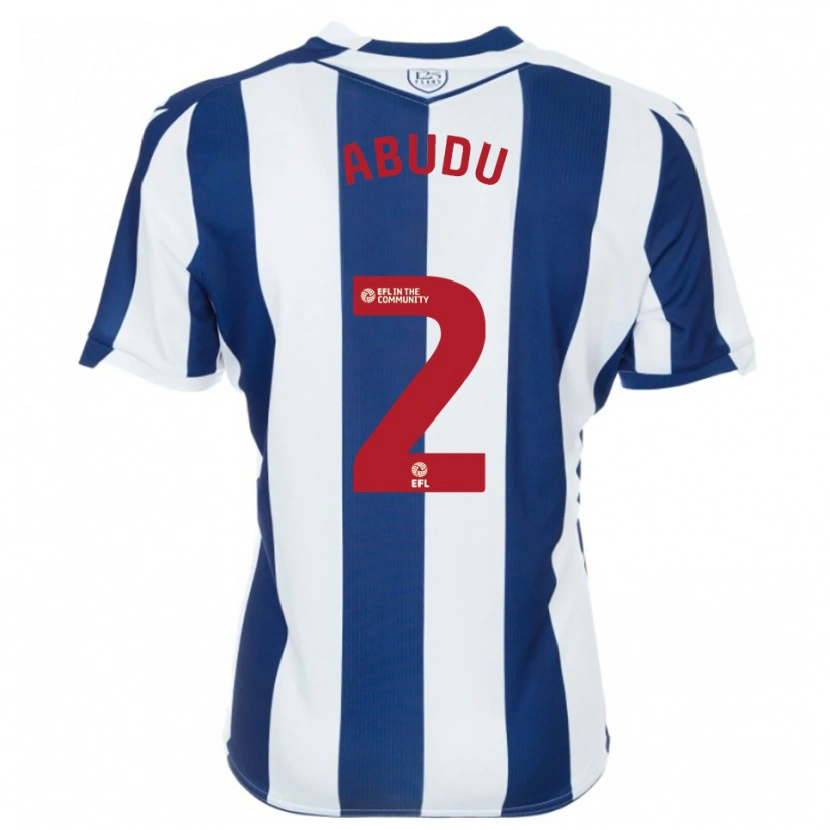 Danxen Mulher Camisola Abdul Abudu #2 Azul Marinho Branco Principal 2025/26 Camisa