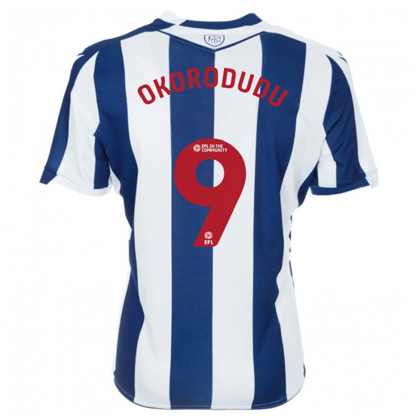Danxen Mulher Camisola Adam Okorodudu #9 Azul Marinho Branco Principal 2025/26 Camisa