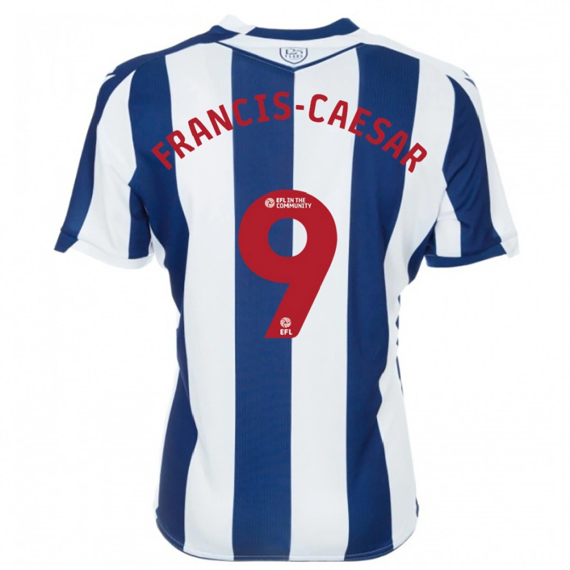 Danxen Mulher Camisola Jaiden Francis-Caesar #9 Azul Marinho Branco Principal 2025/26 Camisa