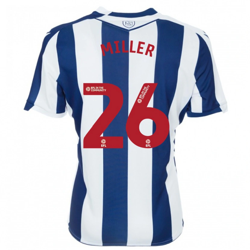 Danxen Mulher Camisola Nna Miller #26 Azul Marinho Branco Principal 2025/26 Camisa
