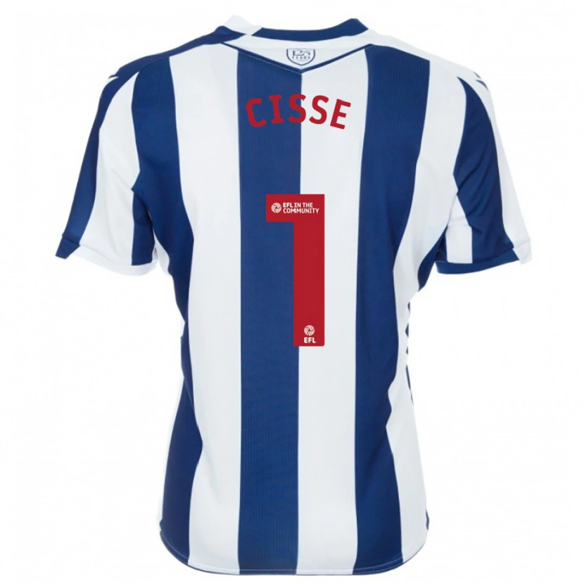 Danxen Mulher Camisola Ben Cisse #1 Azul Marinho Branco Principal 2025/26 Camisa