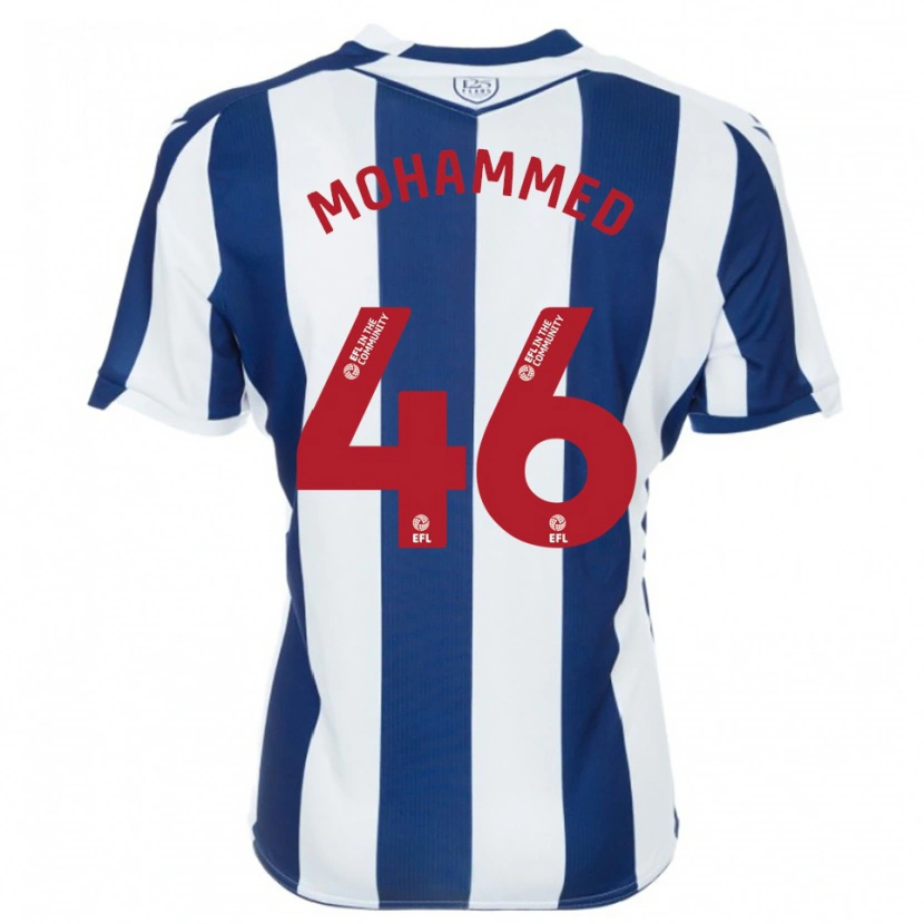 Danxen Mulher Camisola Jamal Mohammed #46 Azul Marinho Branco Principal 2025/26 Camisa