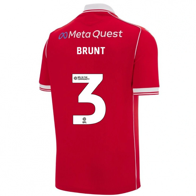 Danxen Mulher Camisola Lewis Brunt #3 Vermelho Branco Principal 2025/26 Camisa