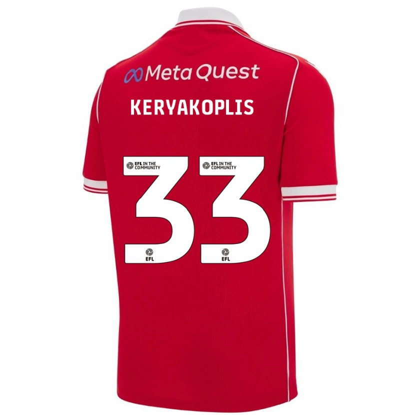 Danxen Mulher Camisola Hannah Keryakoplis #33 Vermelho Branco Principal 2025/26 Camisa