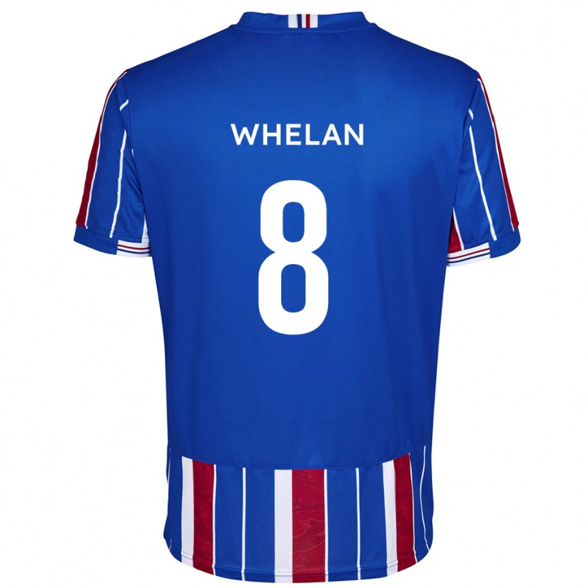 Danxen Mulher Camisola Callum Whelan #8 Azul Vermelho Branco Principal 2025/26 Camisa