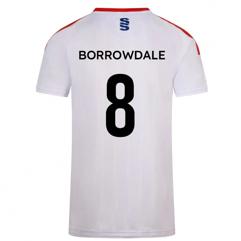 Danxen Mulher Camisola Imogen Borrowdale #8 Branco Azul Marinho Principal 2025/26 Camisa
