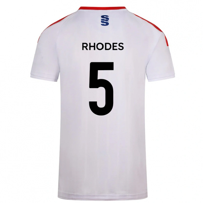 Danxen Mulher Camisola Alex Rhodes #5 Branco Azul Marinho Principal 2025/26 Camisa