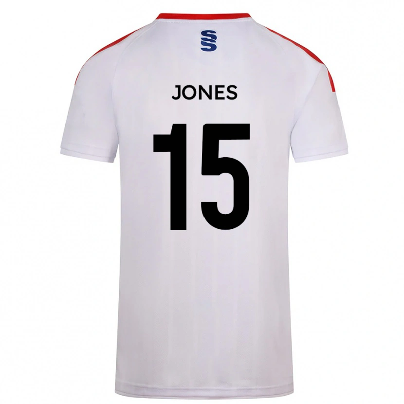 Danxen Mulher Camisola Kieran Jones #15 Branco Azul Marinho Principal 2025/26 Camisa