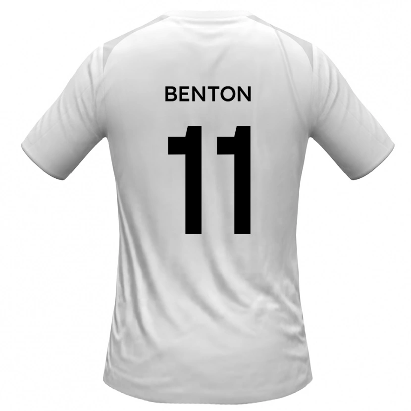 Danxen Mulher Camisola Jon Benton #11 Branco Cinza Principal 2025/26 Camisa