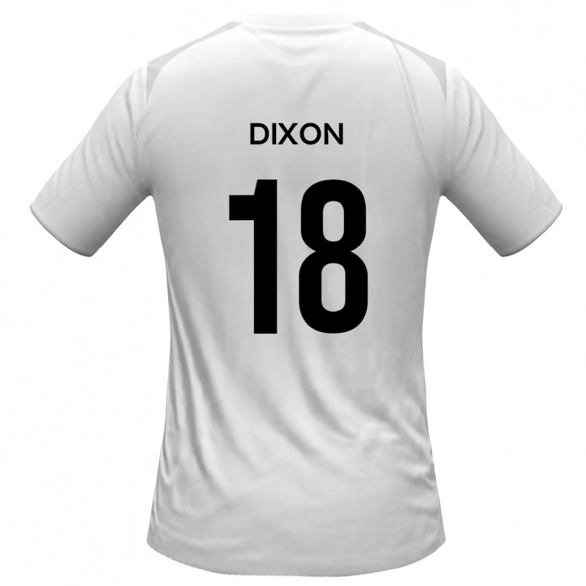 Danxen Mulher Camisola Junior Dixon #18 Branco Cinza Principal 2025/26 Camisa