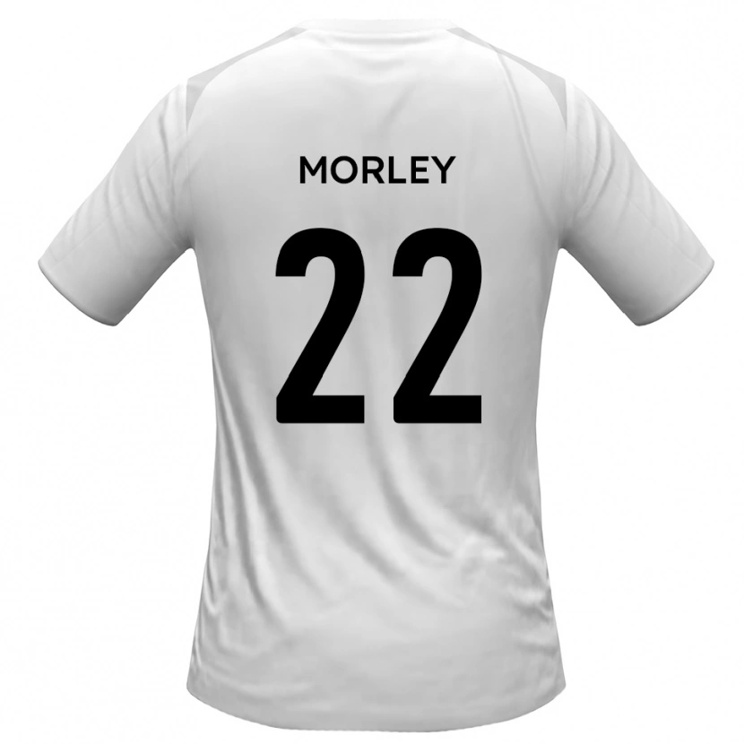 Danxen Mulher Camisola Adam Morley #22 Branco Cinza Principal 2025/26 Camisa