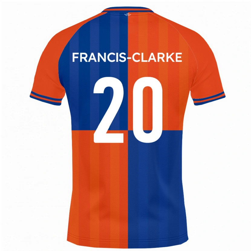 Danxen Mulher Camisola Aidan Francis-Clarke #20 Laranja Azul Royal Principal 2025/26 Camisa