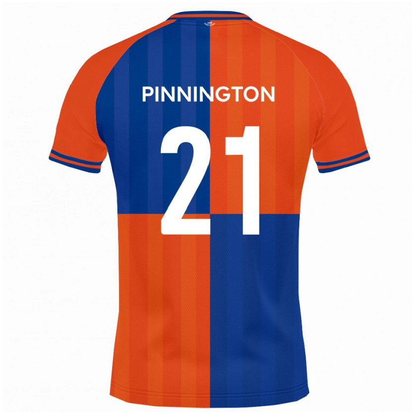 Danxen Mulher Camisola Jacob Pinnington #21 Laranja Azul Royal Principal 2025/26 Camisa