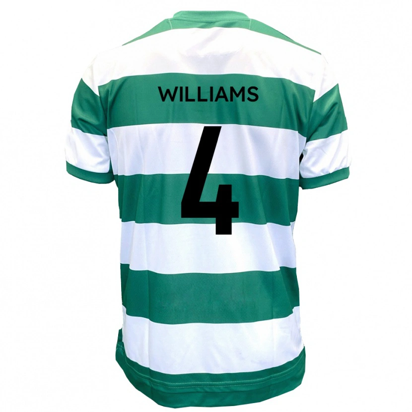 Danxen Mulher Camisola Morgan Williams #4 Verde Branco Principal 2025/26 Camisa