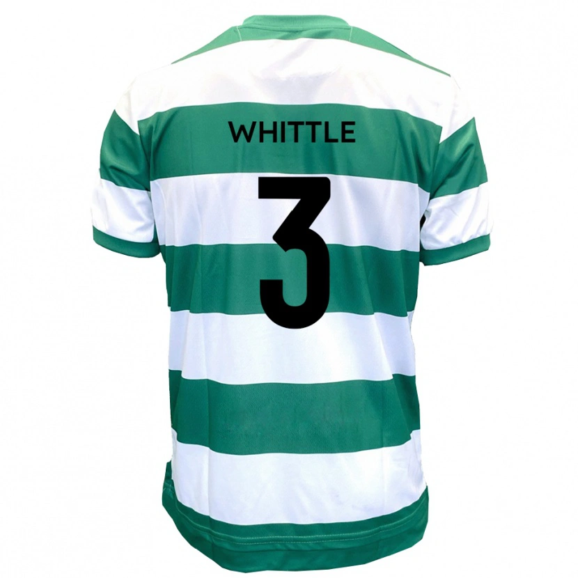 Danxen Mulher Camisola Alex Whittle #3 Verde Branco Principal 2025/26 Camisa