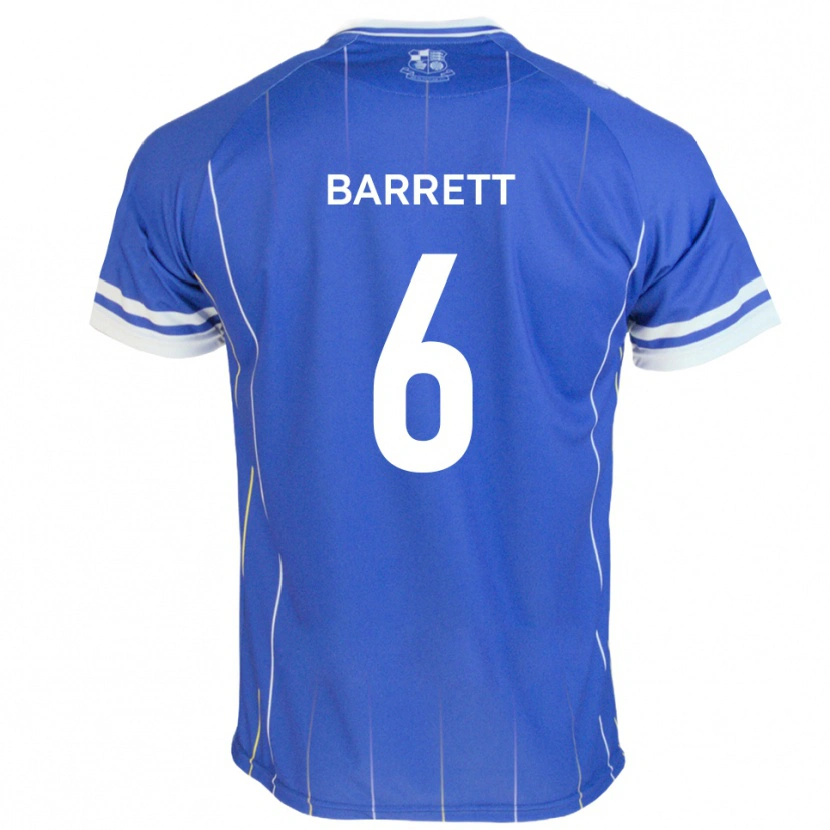Danxen Mulher Camisola Mason Barrett #6 Azul Real Principal 2025/26 Camisa