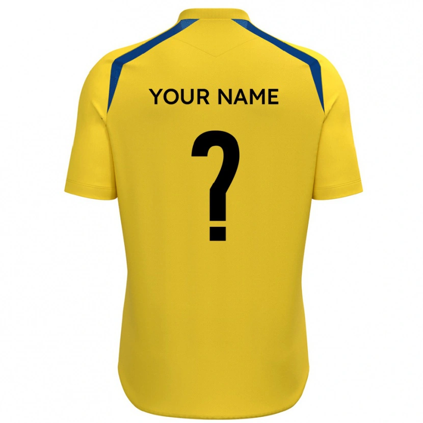 Danxen Mulher Camisola Seu Nome #0 Amarelo Azul Principal 2025/26 Camisa