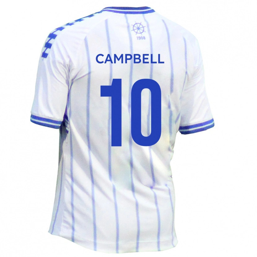 Danxen Mulher Camisola Adam Campbell #10 Branco Azul Principal 2025/26 Camisa
