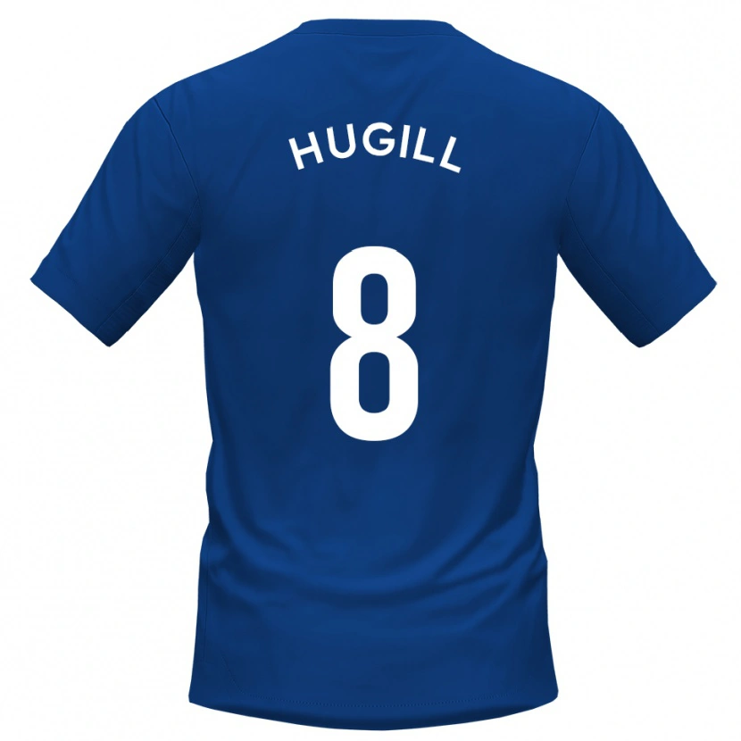 Danxen Mulher Camisola Will Hugill #8 Azul Branco Principal 2025/26 Camisa