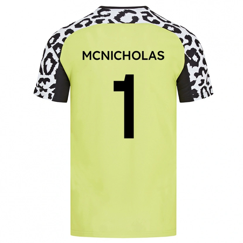 Danxen Mulher Camisola Luke Mcnicholas #1 Amarelo Fluorescente Principal 2025/26 Camisa