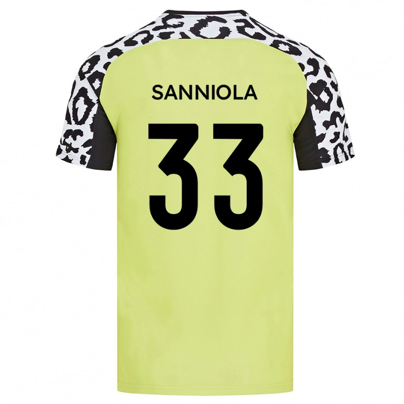 Danxen Mulher Camisola Keon Sanniola #33 Amarelo Fluorescente Principal 2025/26 Camisa