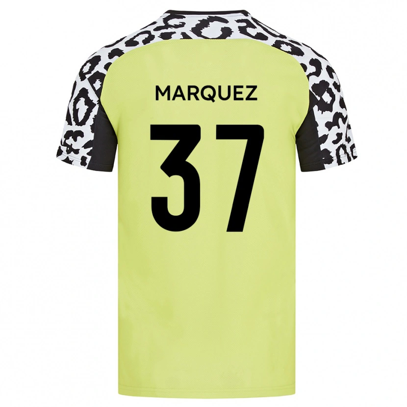 Danxen Mulher Camisola Jose Marquez #37 Amarelo Fluorescente Principal 2025/26 Camisa