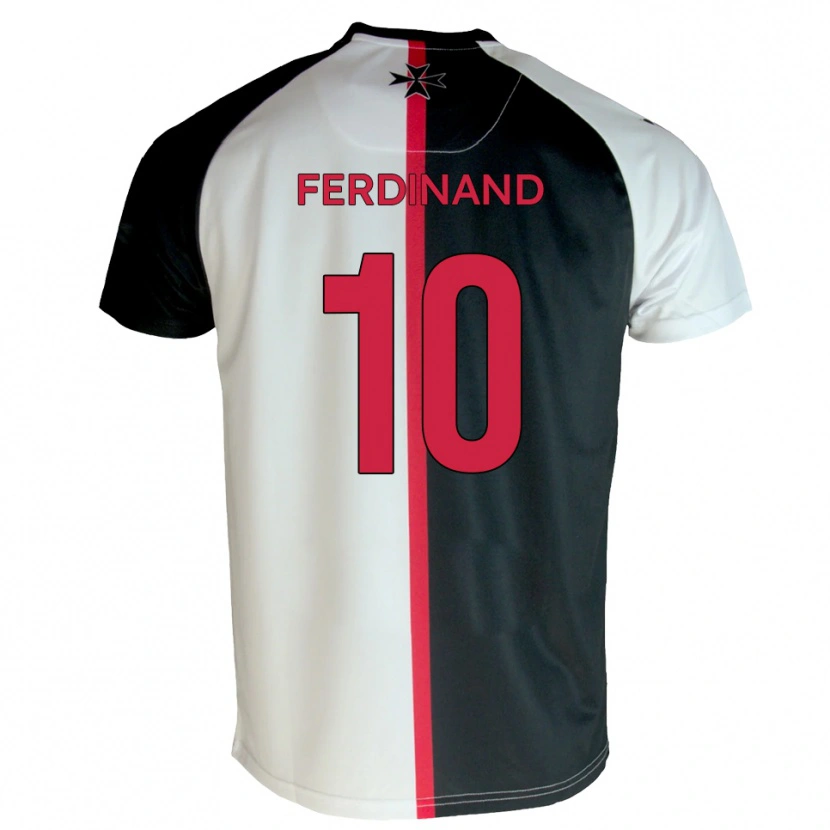 Danxen Mulher Camisola Kane Ferdinand #10 Branco Preto Principal 2025/26 Camisa