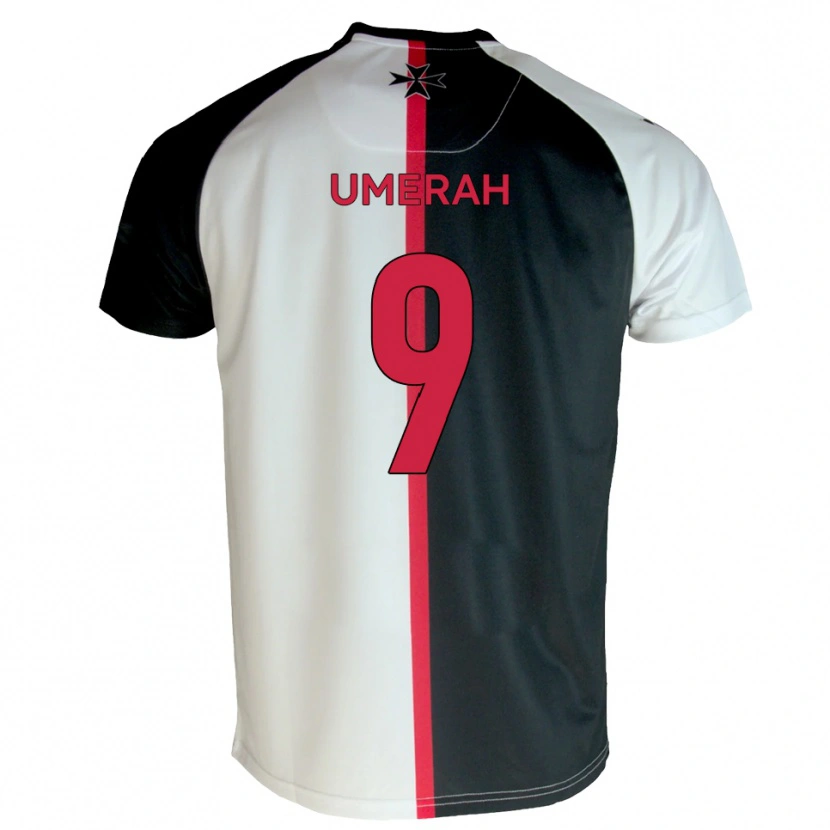 Danxen Mulher Camisola Josh Umerah #9 Branco Preto Principal 2025/26 Camisa