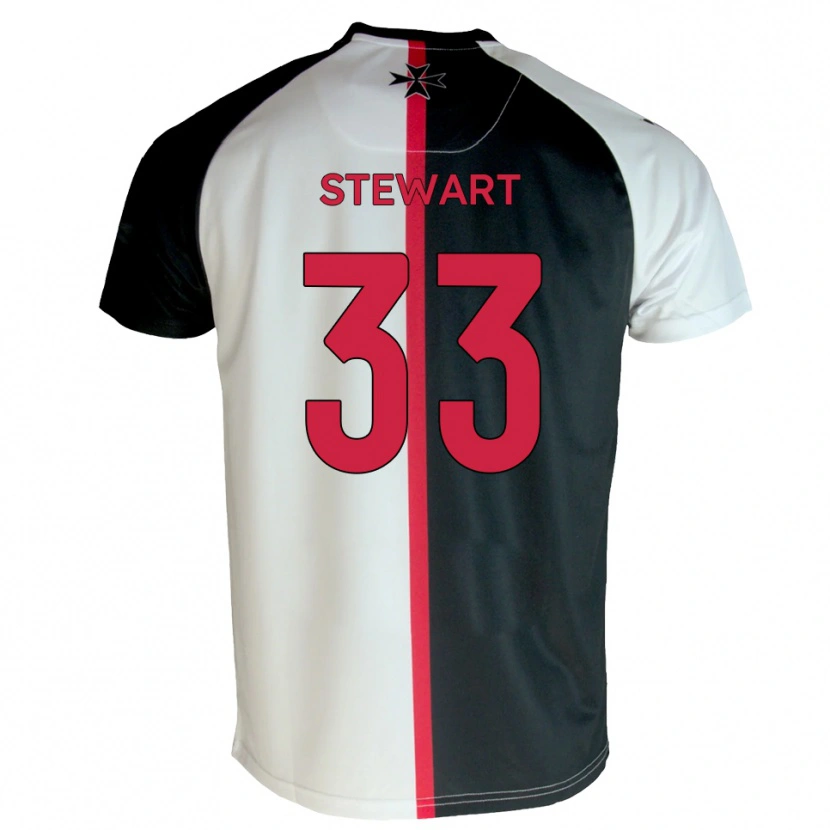 Danxen Mulher Camisola Noah Stewart #33 Branco Preto Principal 2025/26 Camisa
