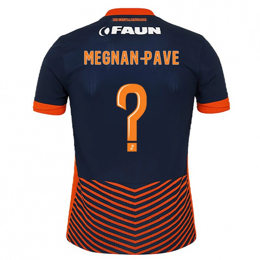 Danxen Mulher Camisola Lacine Megnan-Pave #0 Azul Meia-Noite Laranja Principal 2025/26 Camisa