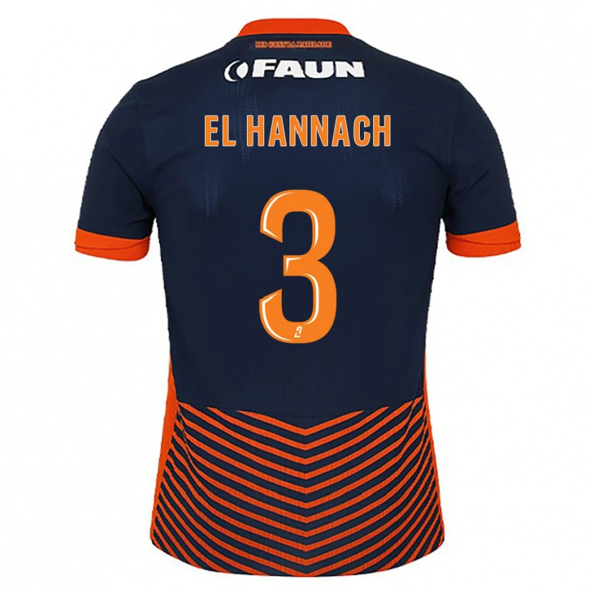 Danxen Mulher Camisola Naoufel El Hannach #3 Azul Meia-Noite Laranja Principal 2025/26 Camisa