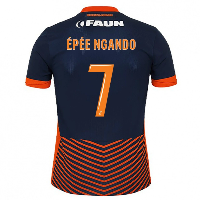 Danxen Mulher Camisola Pierre Épée Ngando #7 Azul Meia-Noite Laranja Principal 2025/26 Camisa