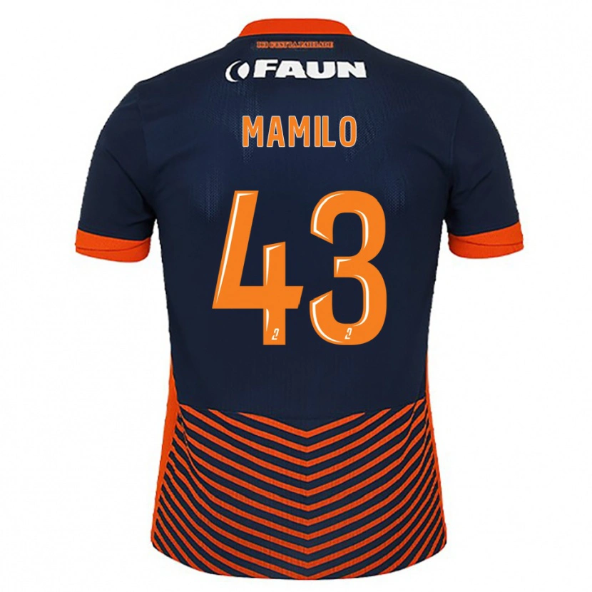 Danxen Mulher Camisola Craig Mamilo #43 Azul Meia-Noite Laranja Principal 2025/26 Camisa