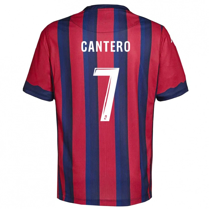 Danxen Mulher Camisola Enzo Cantero #7 Vinho Azul Marinho Principal 2025/26 Camisa