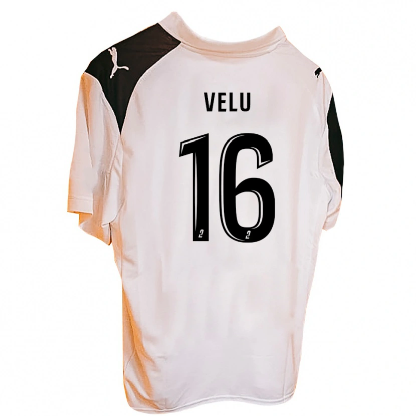 Danxen Mulher Camisola Lukas Velu #16 Preto Branco Principal 2025/26 Camisa