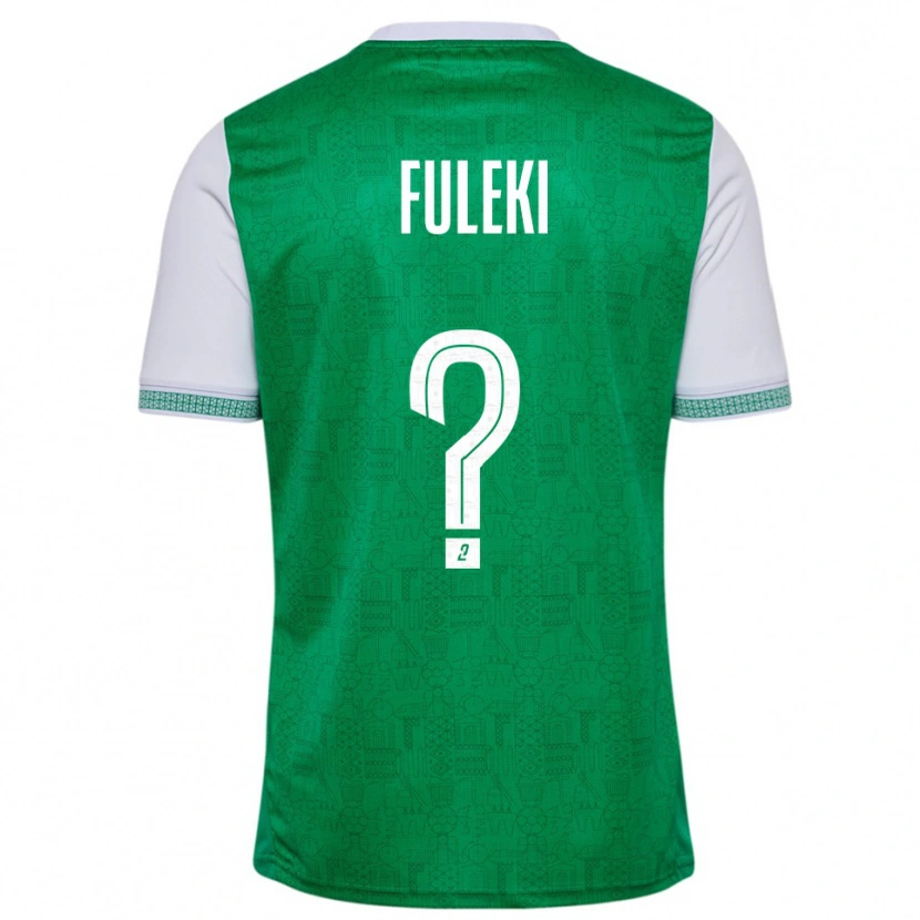 Danxen Mulher Camisola Samuel Fuleki #0 Verde Branco Principal 2025/26 Camisa