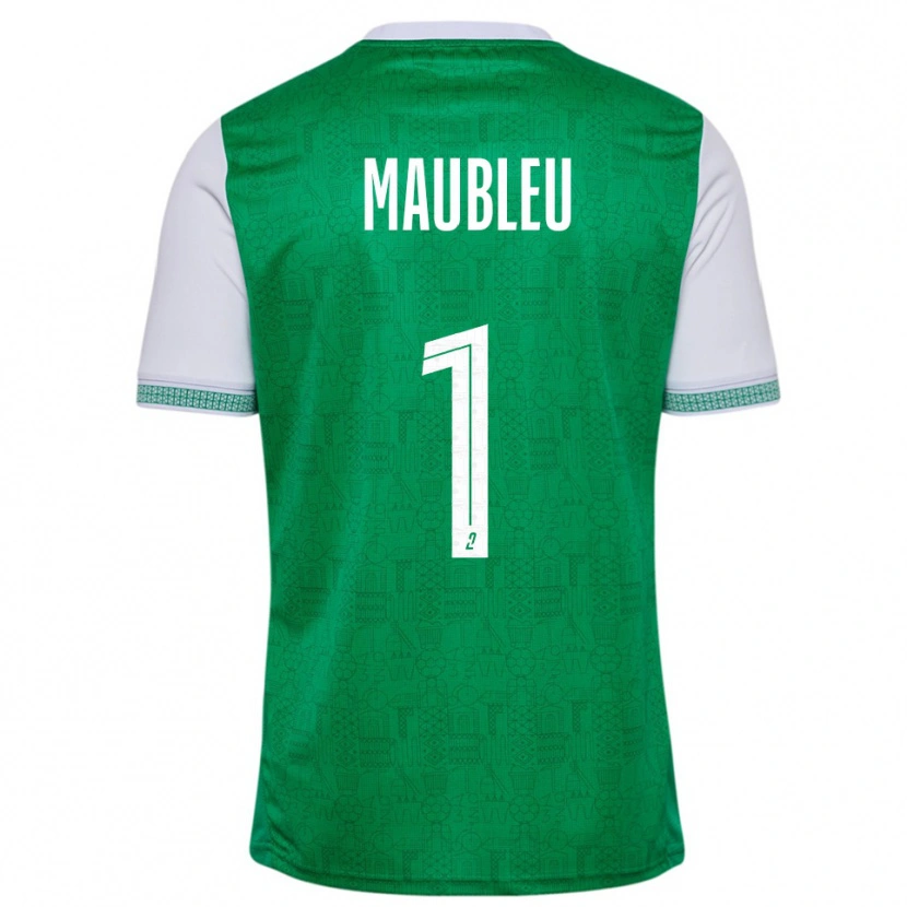 Danxen Mulher Camisola Brice Maubleu #1 Verde Branco Principal 2025/26 Camisa
