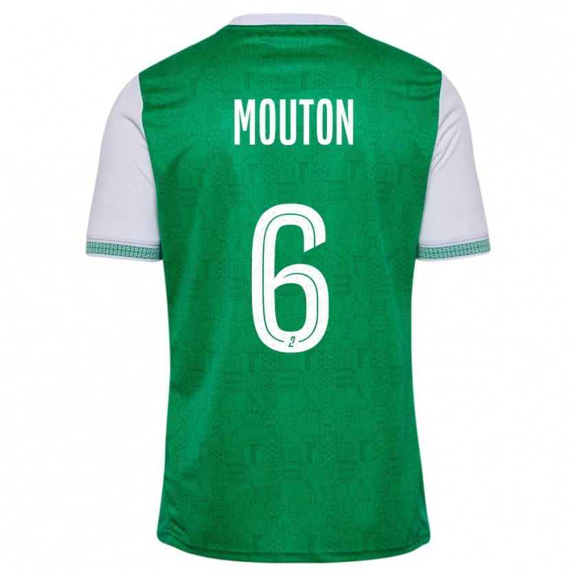 Danxen Mulher Camisola Jules Mouton #6 Verde Branco Principal 2025/26 Camisa