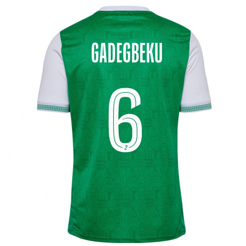 Danxen Mulher Camisola Luan Gadegbeku #6 Verde Branco Principal 2025/26 Camisa