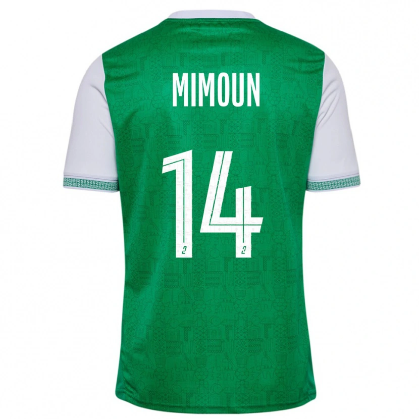 Danxen Mulher Camisola Yanis Mimoun #14 Verde Branco Principal 2025/26 Camisa