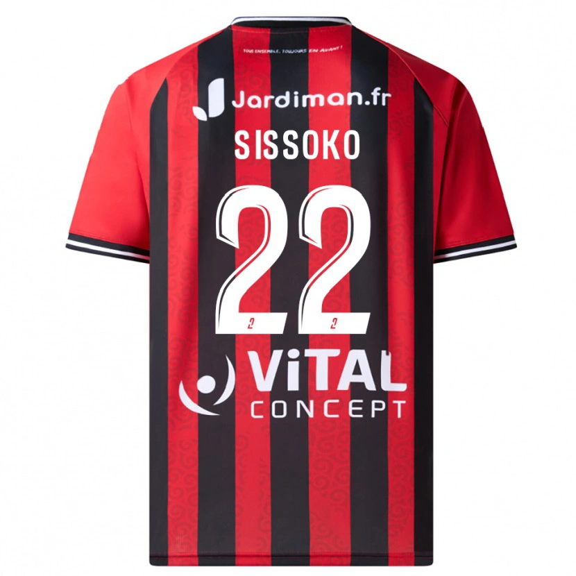 Danxen Mulher Camisola Alpha Sissoko #22 Vermelho Preto Principal 2025/26 Camisa