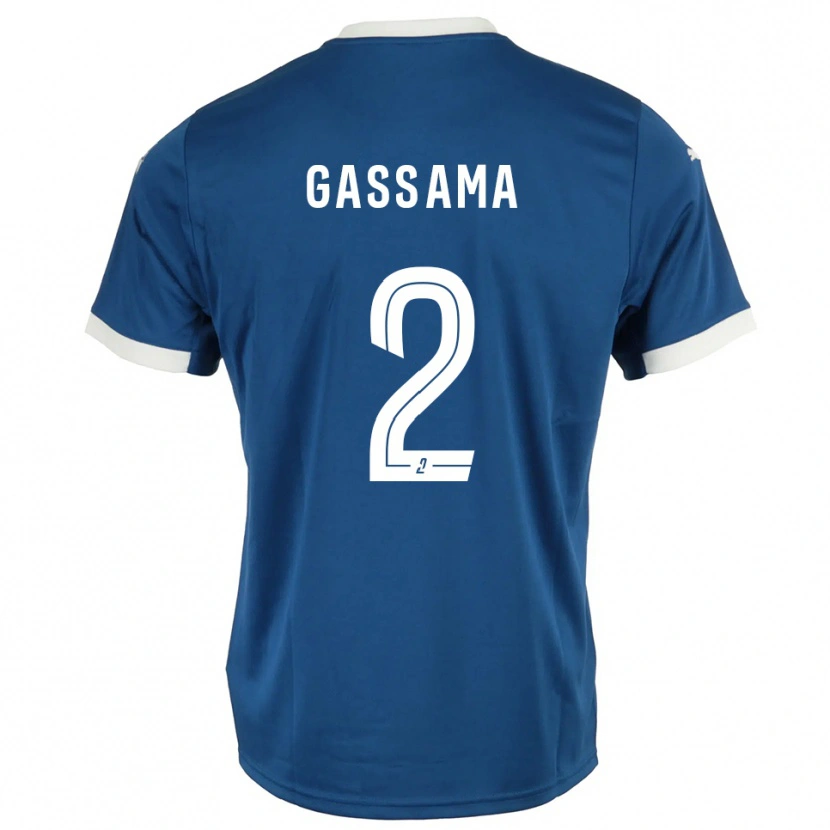 Danxen Mulher Camisola Karamady Gassama #2 Azul Branco Principal 2025/26 Camisa