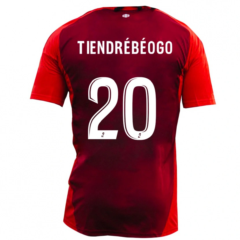 Danxen Mulher Camisola Josué Tiendrébéogo #20 Vermelho Borgonha Principal 2025/26 Camisa