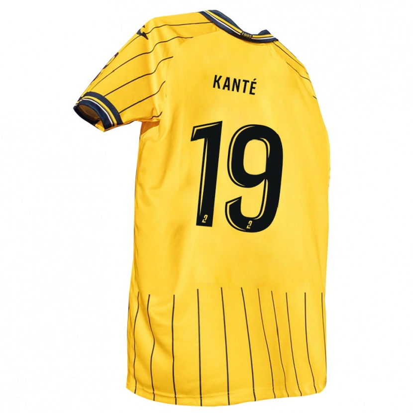 Danxen Mulher Camisola Ousmane Kanté #19 Amarelo Azul Marinho Principal 2025/26 Camisa