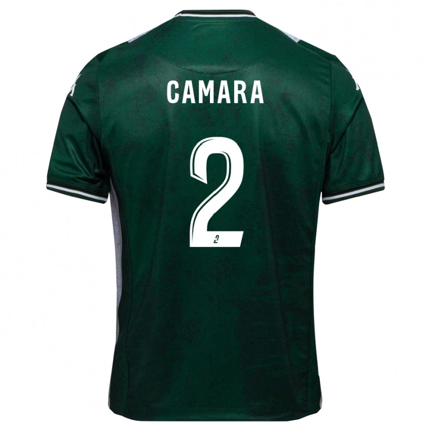 Danxen Mulher Camisola Diadé Camara #2 Verde Branco Principal 2025/26 Camisa
