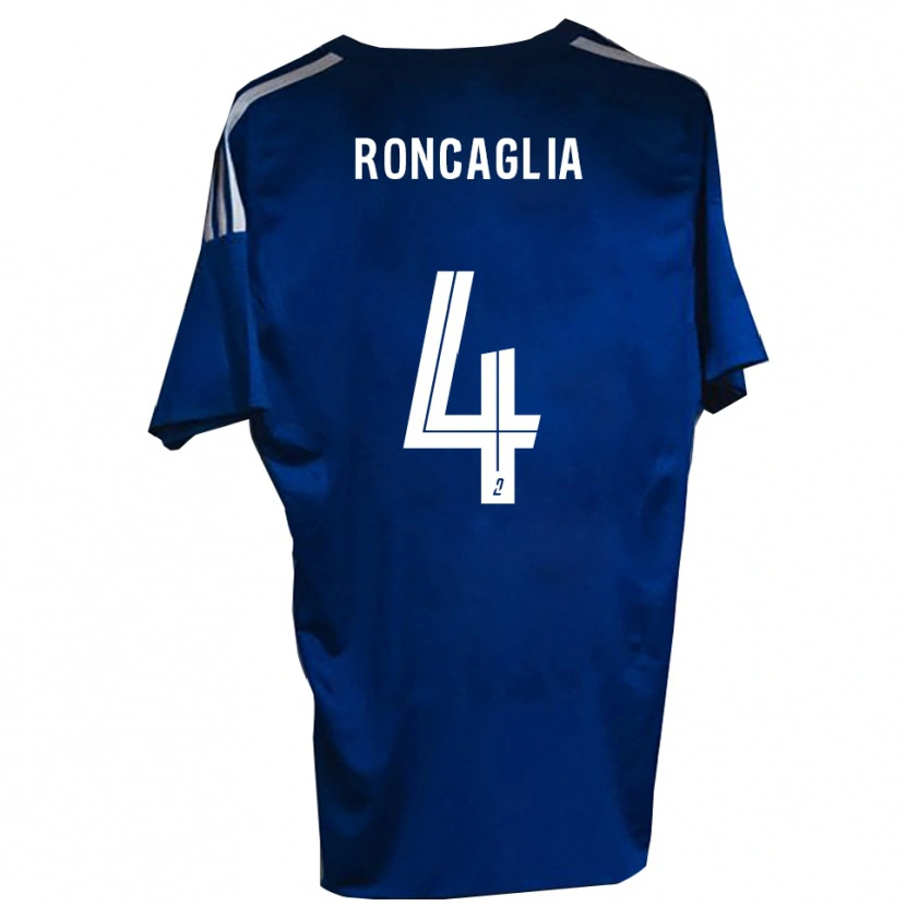 Danxen Mulher Camisola Anthony Roncaglia #4 Azul Branco Principal 2025/26 Camisa