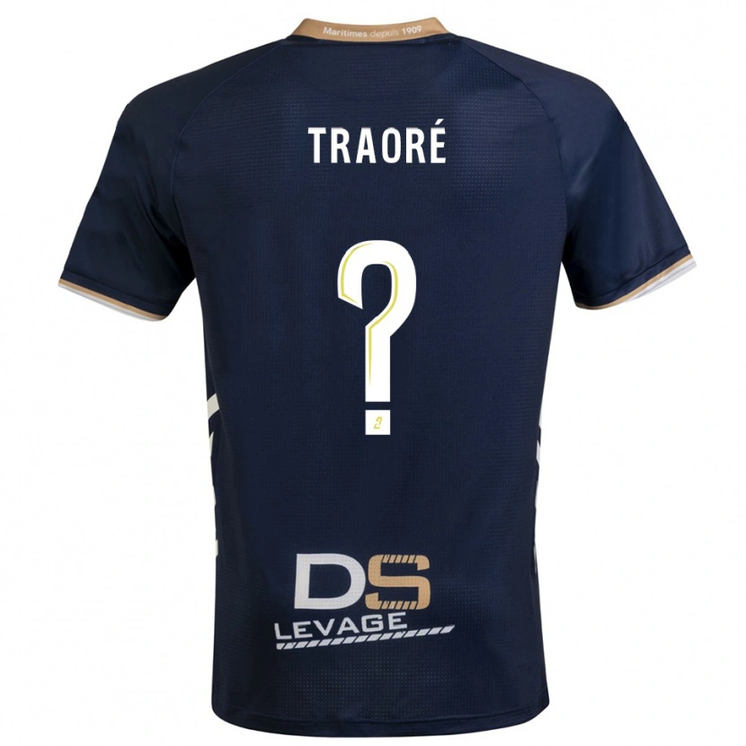 Danxen Mulher Camisola Sadia Traoré #0 Azul Marinho Dourado Principal 2025/26 Camisa