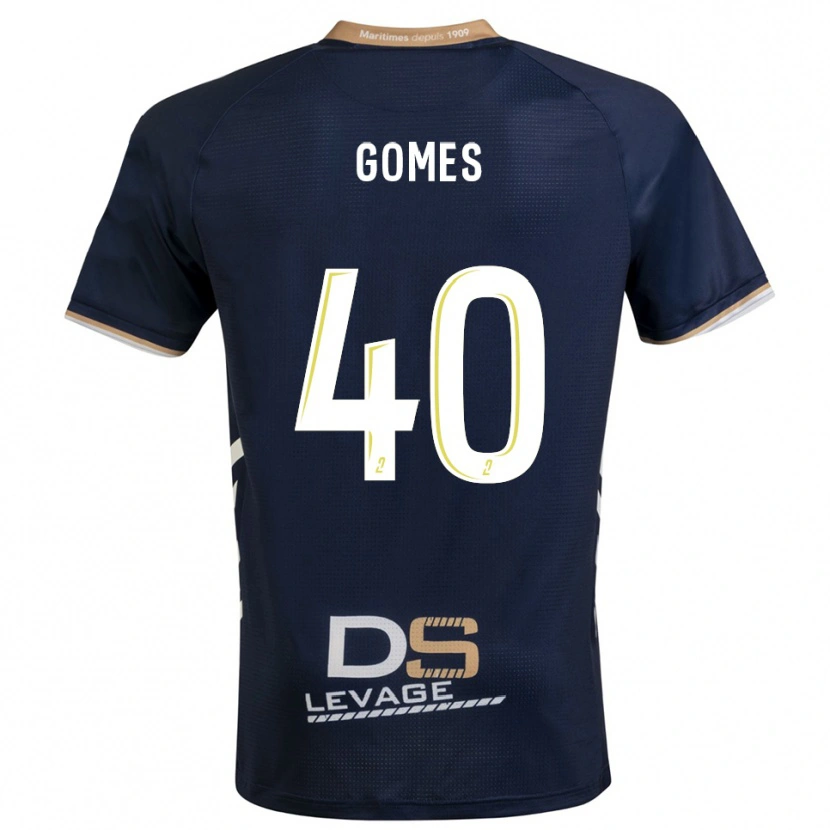 Danxen Mulher Camisola Yvan Gomes #40 Azul Marinho Dourado Principal 2025/26 Camisa